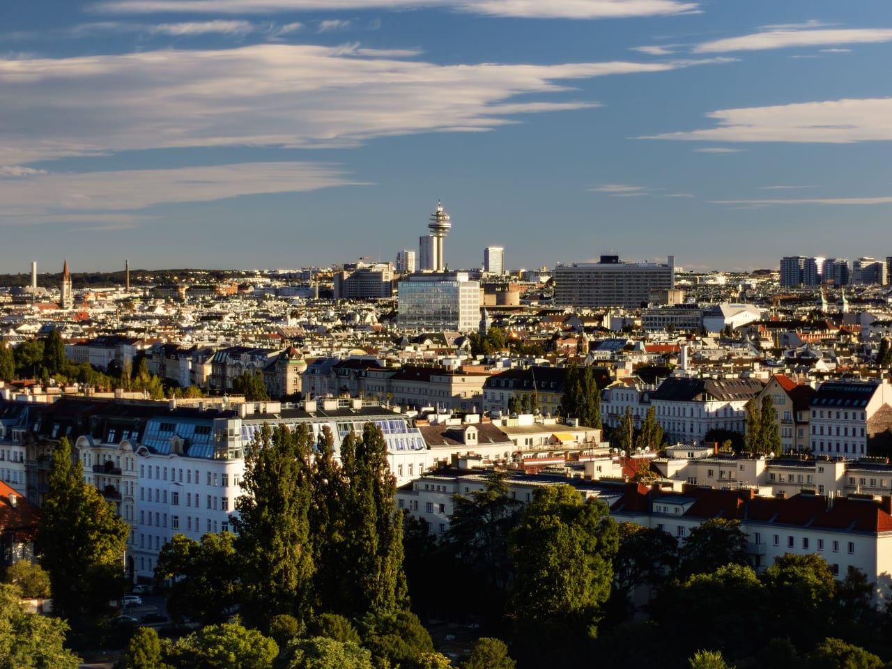 Panoramic view of Vienna from above